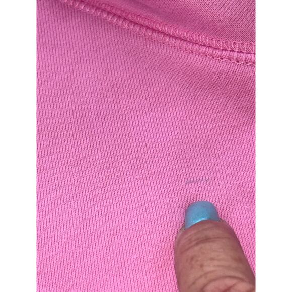 Quacker Factory Pink Embroidered Sweatshirt Lazy Days of Summer XL Cotton Blend - Picture 6 of 9